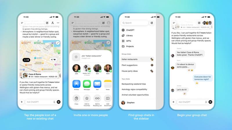 group chats in ChatGPT:AI社交化来袭 💬
