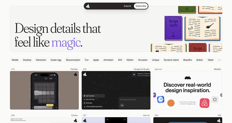 Design spells → 真实产品中的「微动效魔法书」 ✨