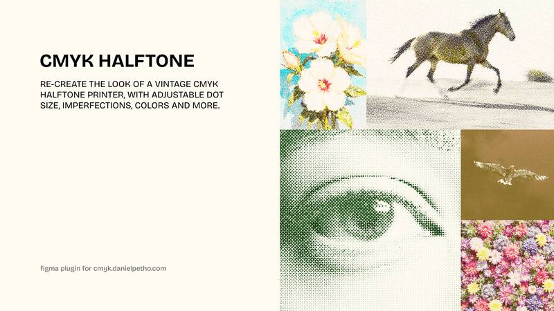 CMYK HALFTONE:Figma 复古印刷半色调效果插件