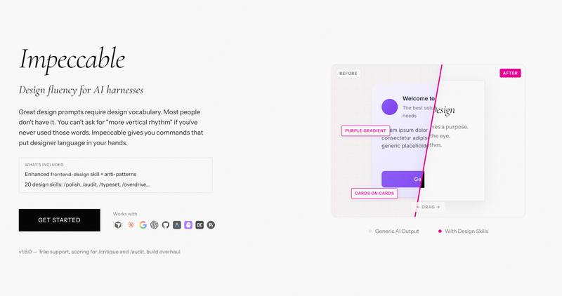 Impeccable:UI/UX 设计实用 Skill 🎨