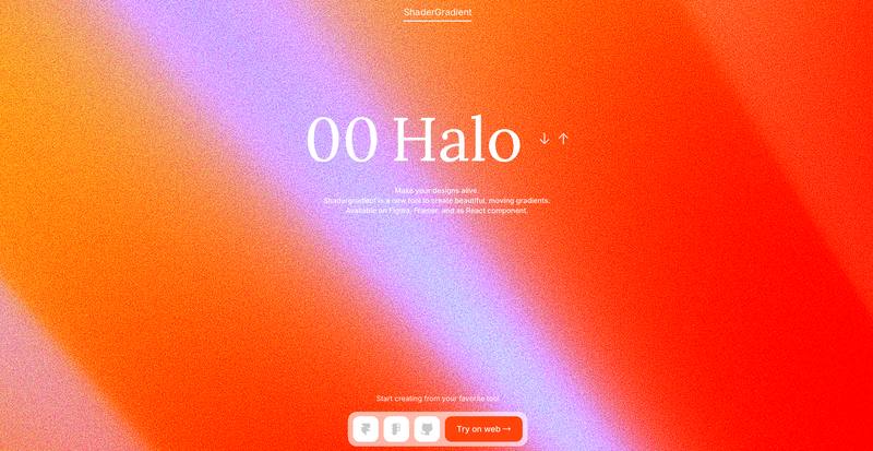 Shader Gradient:动态磨砂渐变背景神器 ✨
