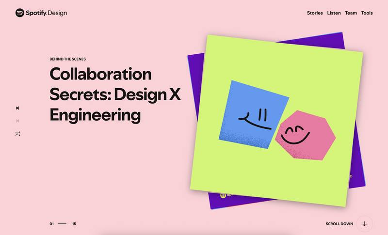 Spotify. Design:音乐公司的设计博客 🎵